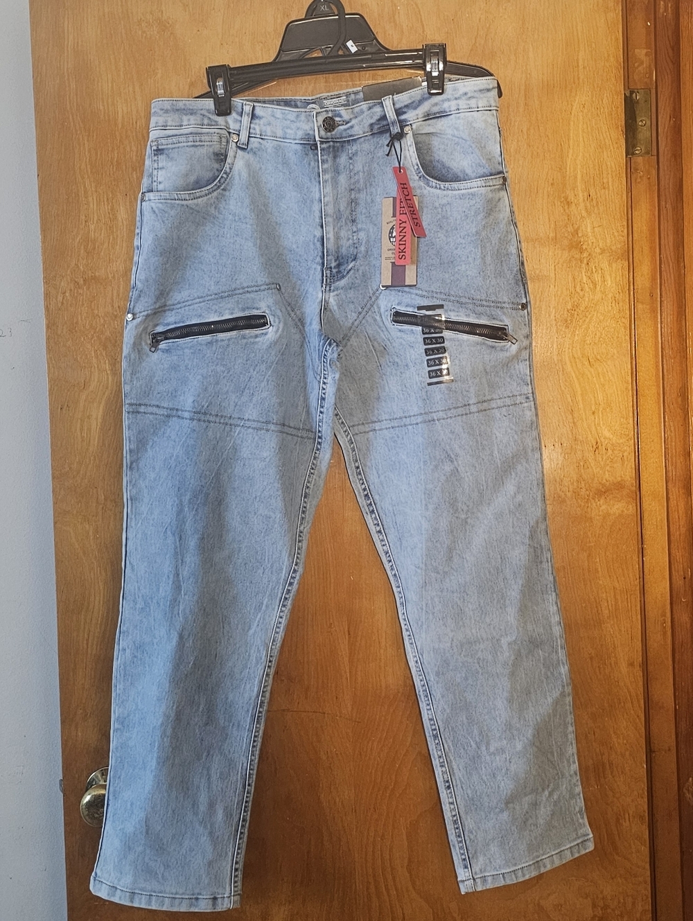 U.S. Forces Skinny Fit Stretch Jeans Men’s 36x30 Light Wash Denim NWT